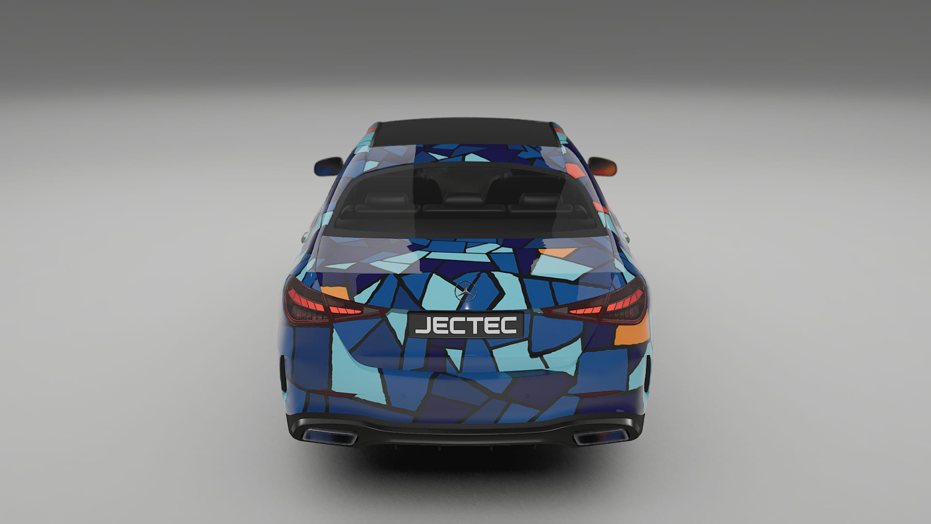 Mercedes C-class W206 BARCELONA – Designad Wrap PPF-sats i utskrivbar polyuretanfilm