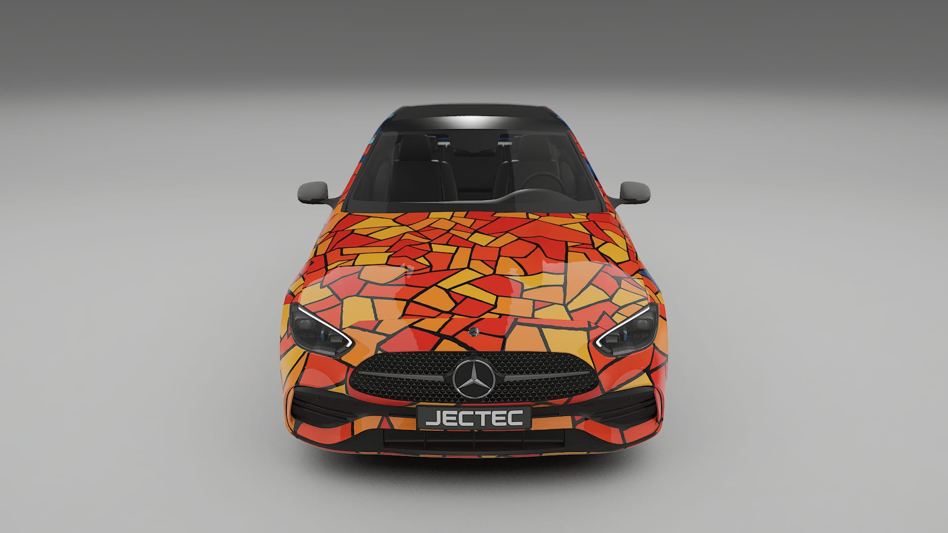 Mercedes C-class W206 BARCELONA – Designad Wrap PPF-sats i utskrivbar polyuretanfilm