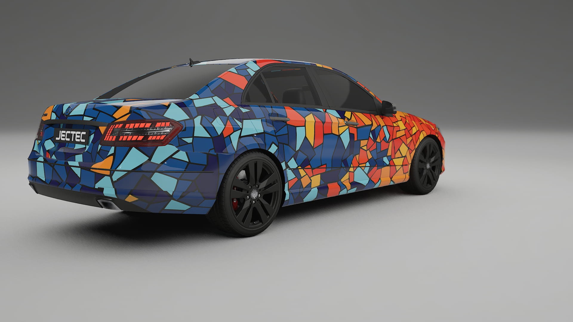 Mercedes E-class Sedan W212 Prefacelift pre-LCI BARCELONA – Designad Wrap PPF-sats i utskrivbar polyuretanfilm