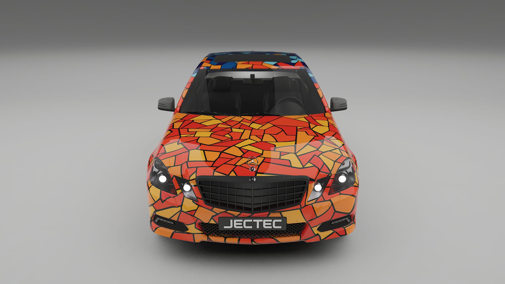 Mercedes E-class Sedan W212 Prefacelift pre-LCI BARCELONA – Designad Wrap PPF-sats i utskrivbar polyuretanfilm