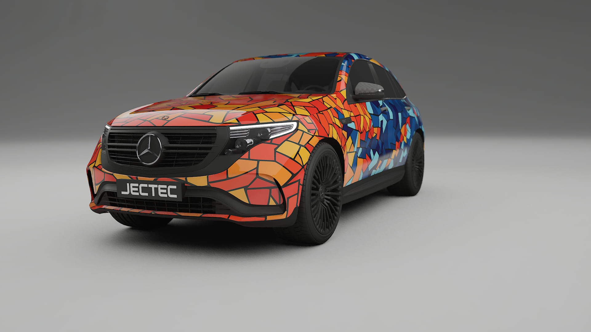 Mercedes EQC AMG BARCELONA – Designad Wrap PPF-sats i utskrivbar polyuretanfilm