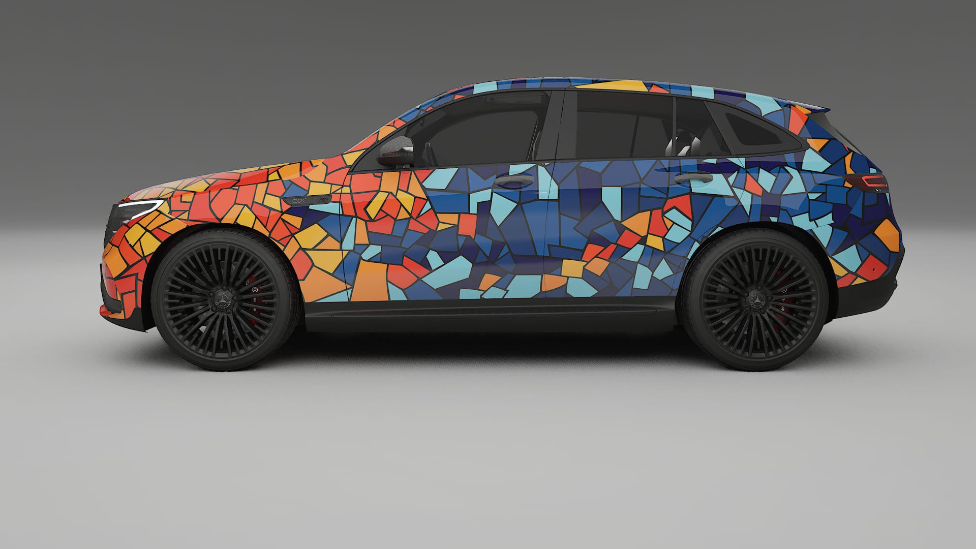 Mercedes EQC AMG BARCELONA – Designad Wrap PPF-sats i utskrivbar polyuretanfilm