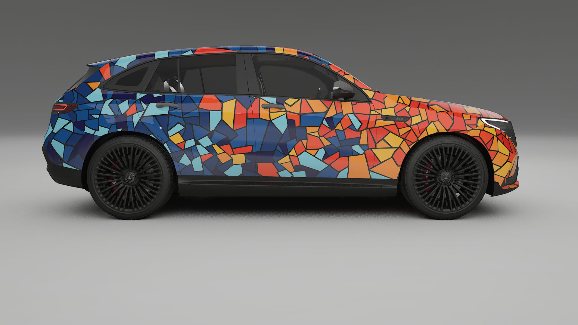 Mercedes EQC AMG BARCELONA – Designad Wrap PPF-sats i utskrivbar polyuretanfilm