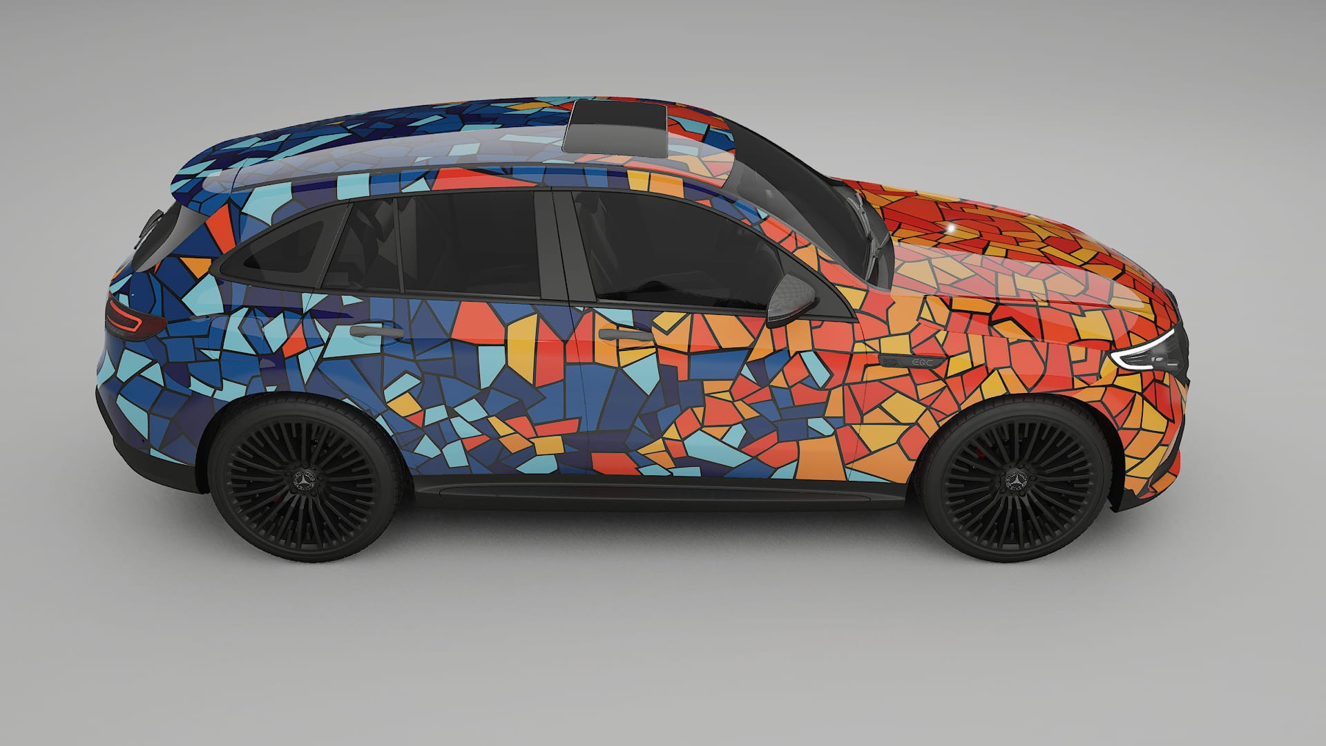 Mercedes EQC AMG BARCELONA – Designad Wrap PPF-sats i utskrivbar polyuretanfilm