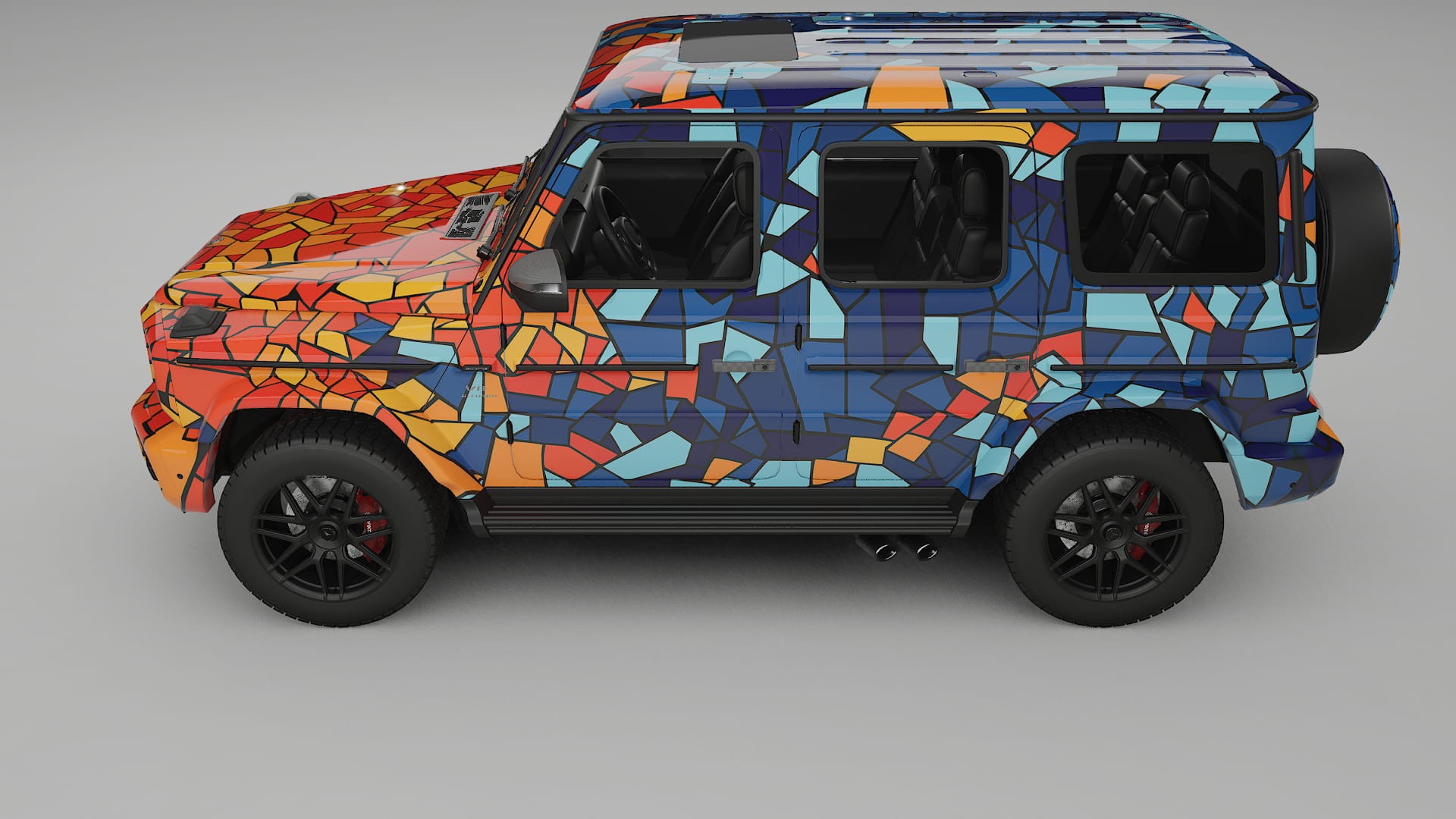 Mercedes G63 AMG W463A BARCELONA – Designad Wrap PPF-sats i utskrivbar polyuretanfilm