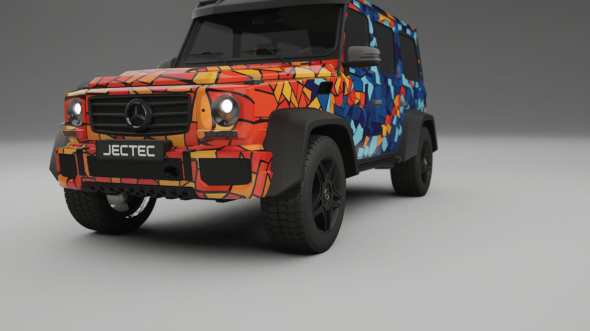Mercedes G-class 4x4 W463 BARCELONA – Designad Wrap PPF-sats i utskrivbar polyuretanfilm
