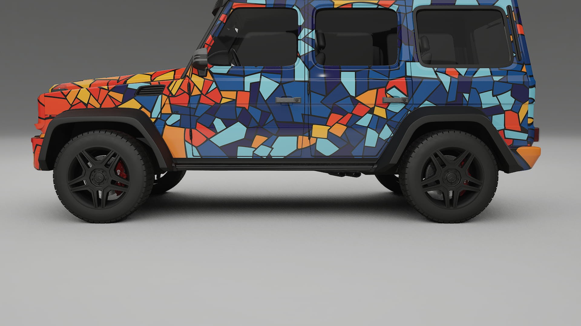 Mercedes G-class 4x4 W463 BARCELONA – Designad Wrap PPF-sats i utskrivbar polyuretanfilm