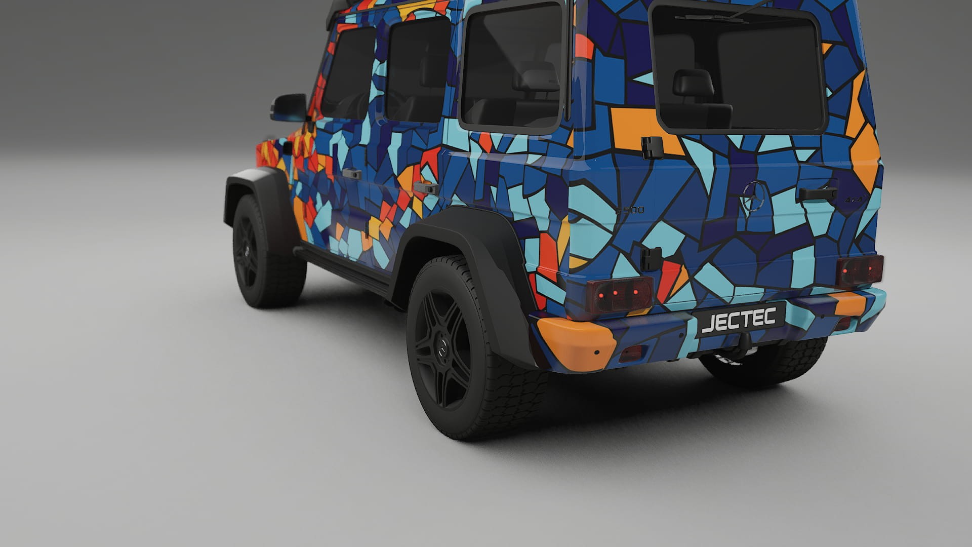 Mercedes G-class 4x4 W463 BARCELONA – Designad Wrap PPF-sats i utskrivbar polyuretanfilm