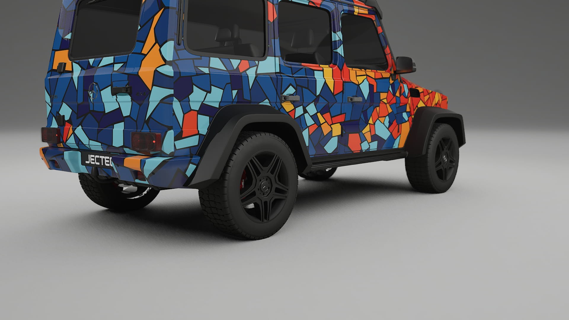 Mercedes G-class 4x4 W463 BARCELONA – Designad Wrap PPF-sats i utskrivbar polyuretanfilm