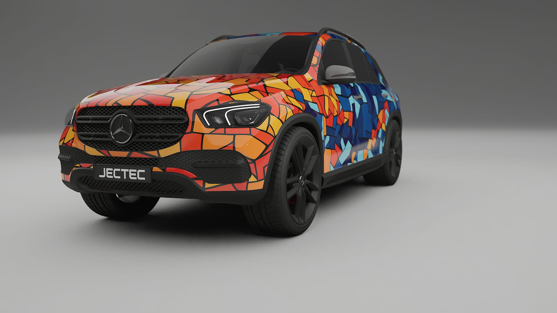 Mercedes GLE W167 BARCELONA – Designad Wrap PPF-sats i utskrivbar polyuretanfilm