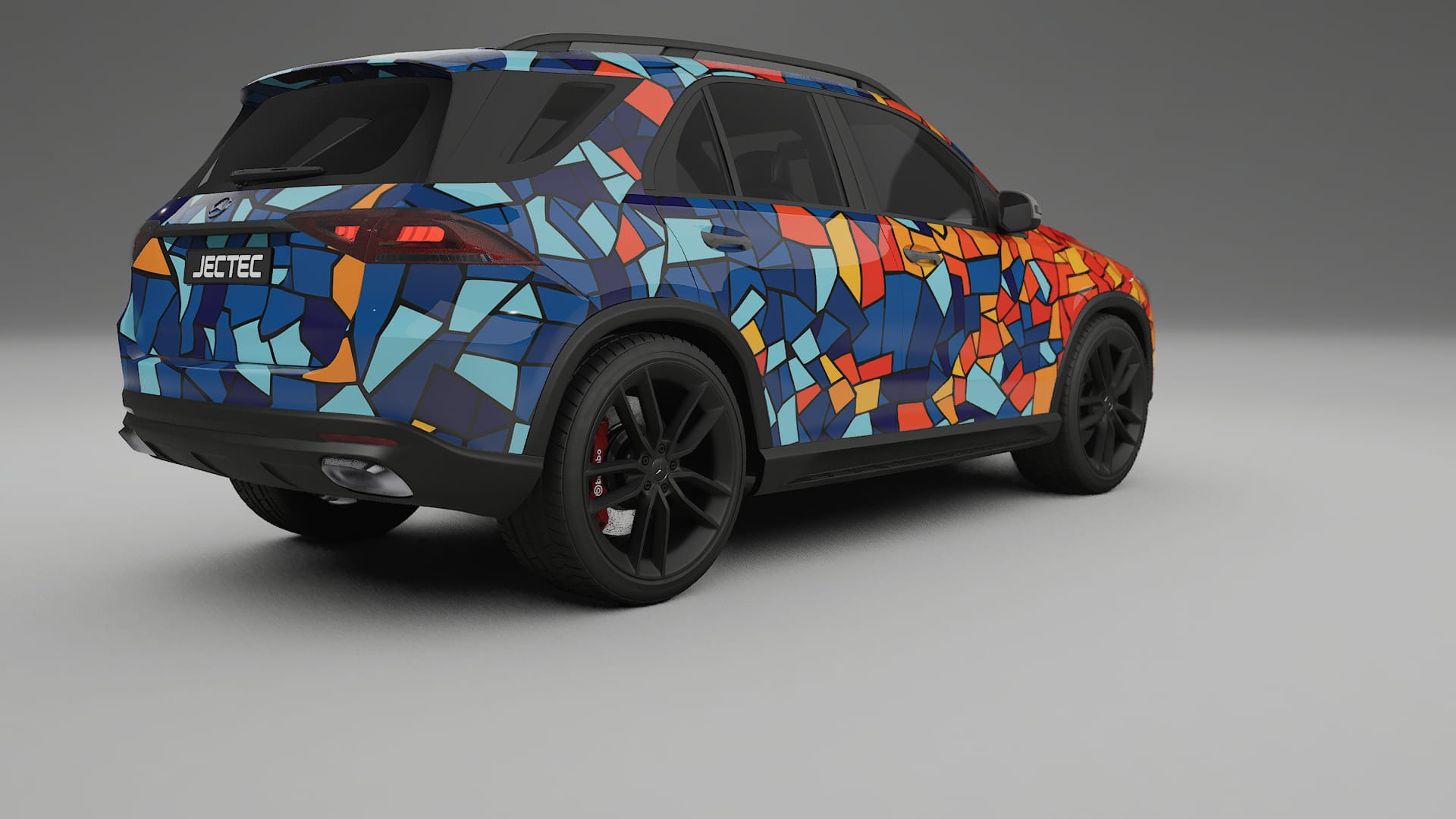Mercedes GLE W167 BARCELONA – Designad Wrap PPF-sats i utskrivbar polyuretanfilm