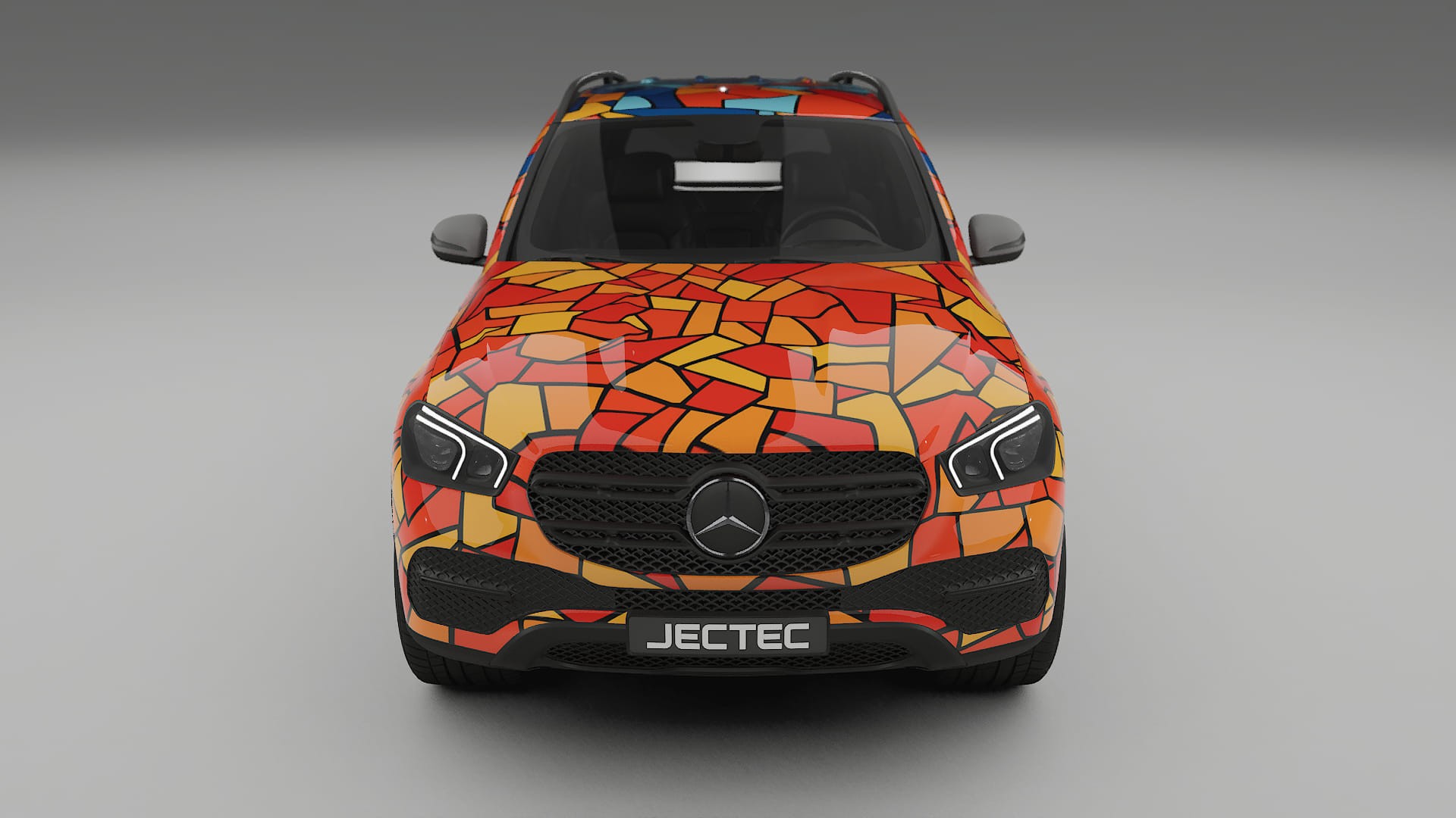 Mercedes GLE W167 BARCELONA – Designad Wrap PPF-sats i utskrivbar polyuretanfilm