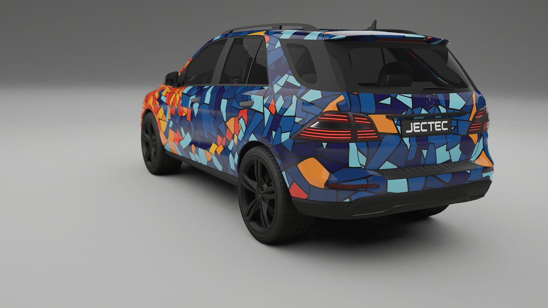 Mercedes M-class W166 BARCELONA – Designad Wrap PPF-sats i utskrivbar polyuretanfilm