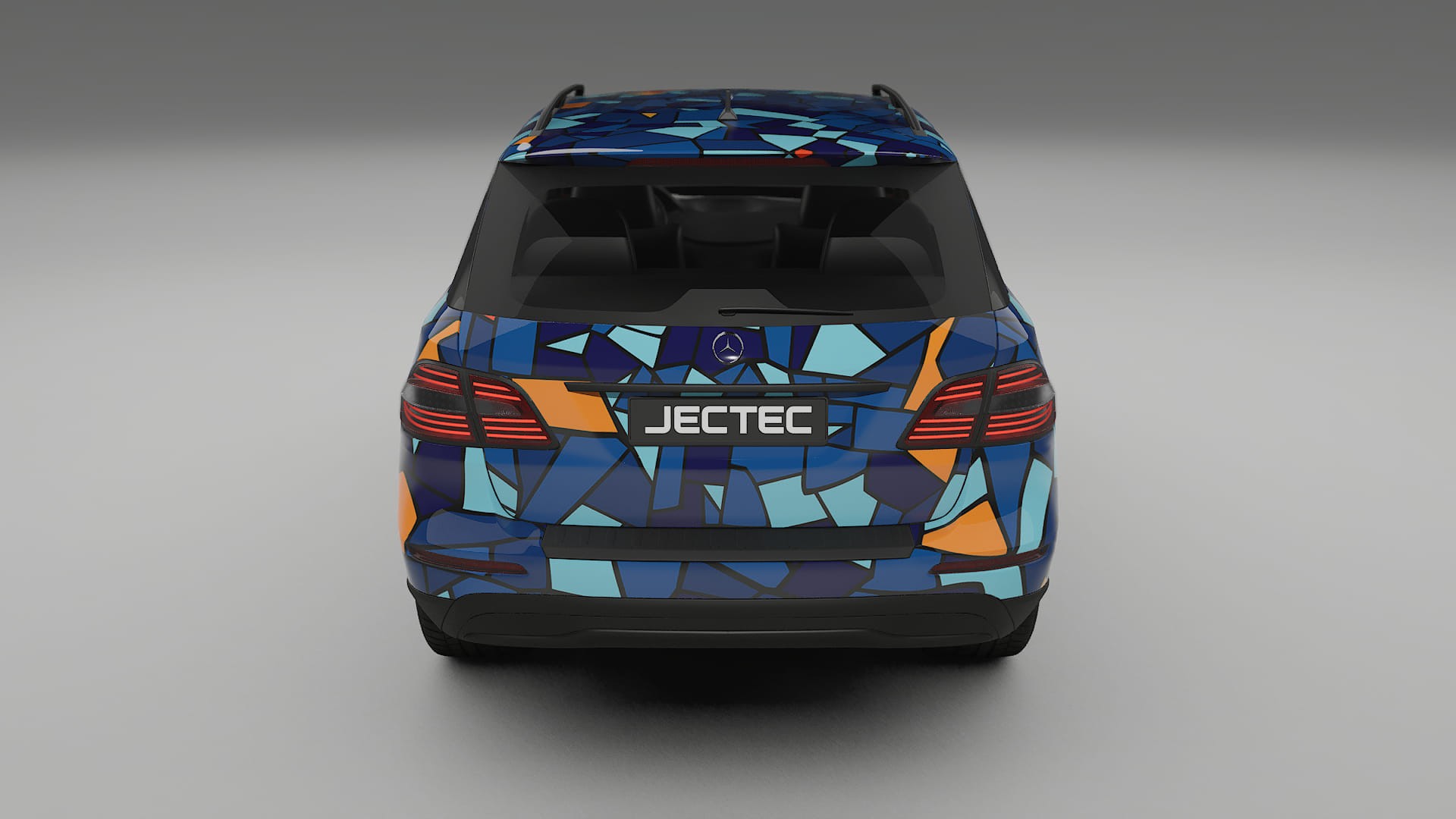 Mercedes M-class W166 BARCELONA – Designad Wrap PPF-sats i utskrivbar polyuretanfilm