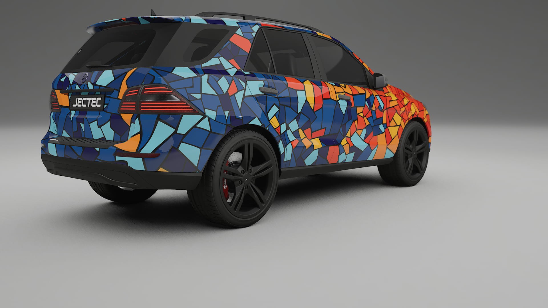 Mercedes M-class W166 BARCELONA – Designad Wrap PPF-sats i utskrivbar polyuretanfilm