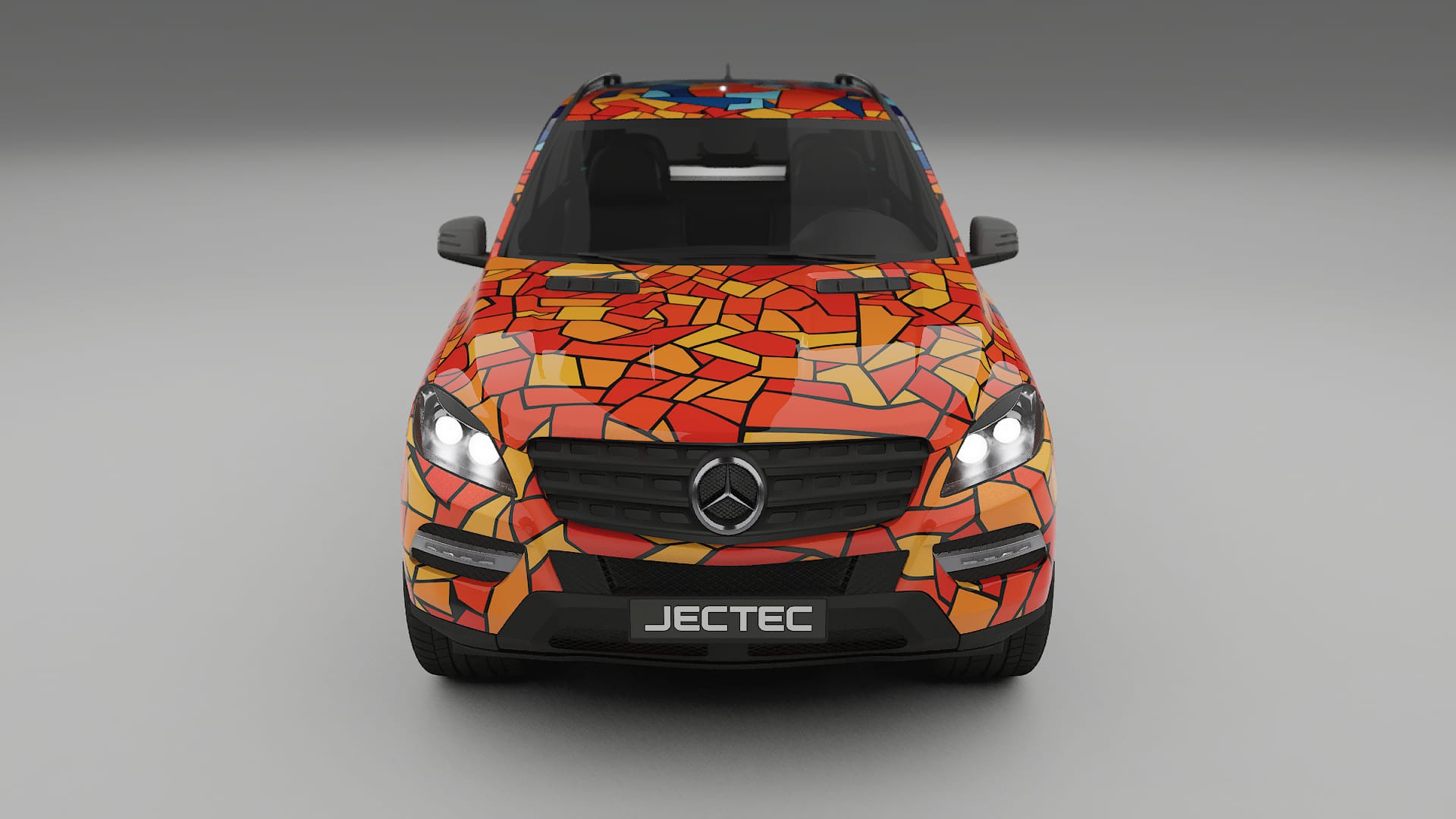 Mercedes M-class W166 BARCELONA – Designad Wrap PPF-sats i utskrivbar polyuretanfilm