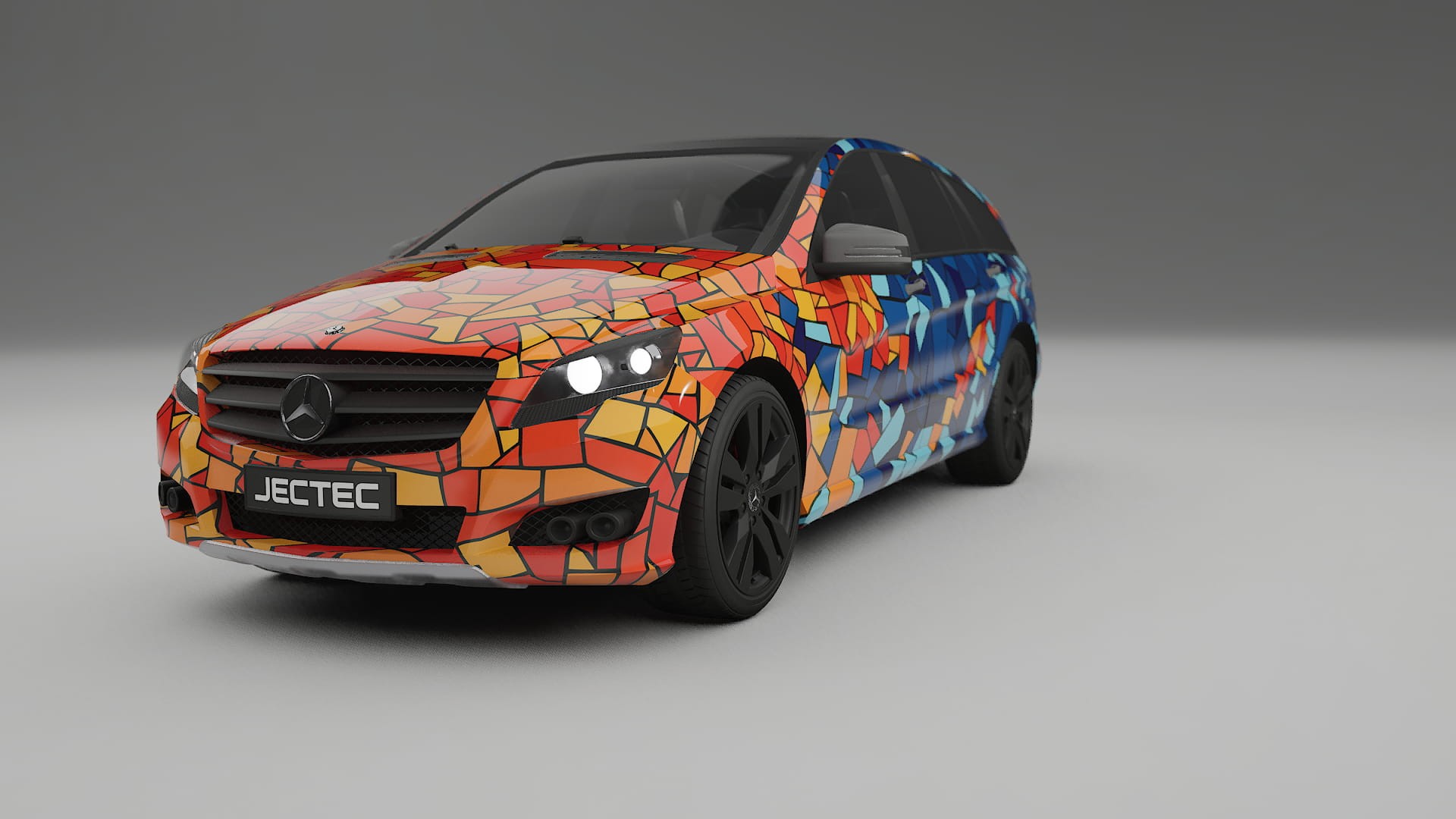 Mercedes R-class W251 facelift LCI BARCELONA – Designad Wrap PPF-sats i utskrivbar polyuretanfilm