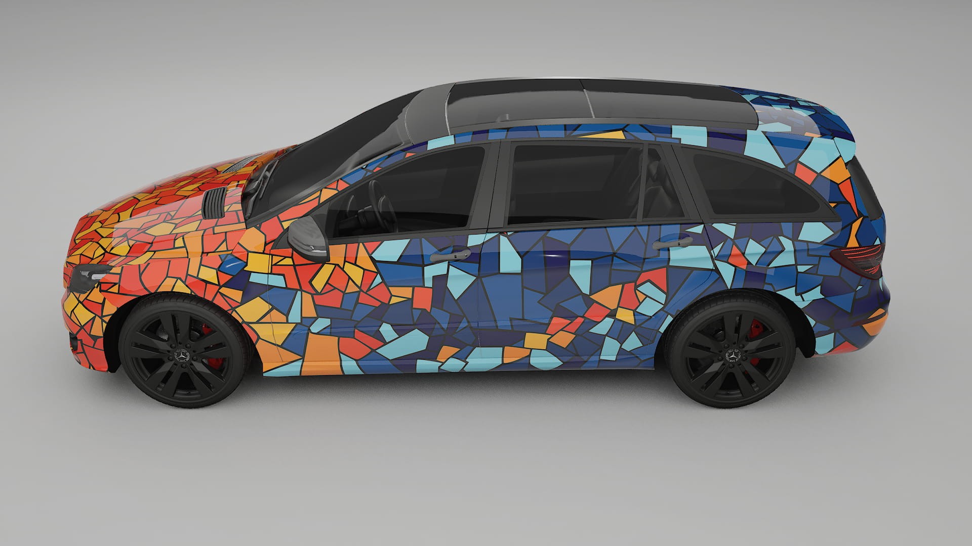 Mercedes R-class W251 facelift LCI BARCELONA – Designad Wrap PPF-sats i utskrivbar polyuretanfilm