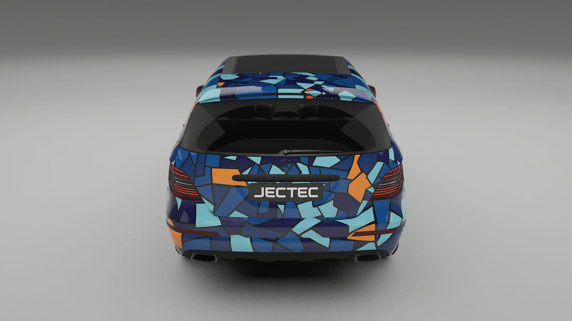 Mercedes R-class W251 facelift LCI BARCELONA – Designad Wrap PPF-sats i utskrivbar polyuretanfilm