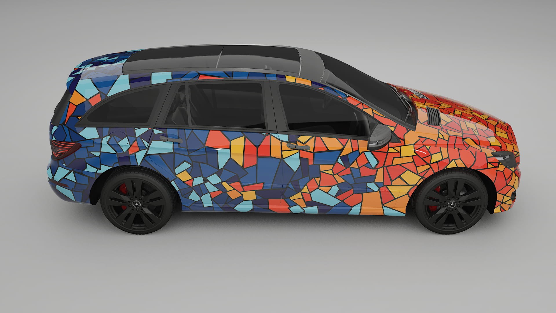 Mercedes R-class W251 facelift LCI BARCELONA – Designad Wrap PPF-sats i utskrivbar polyuretanfilm