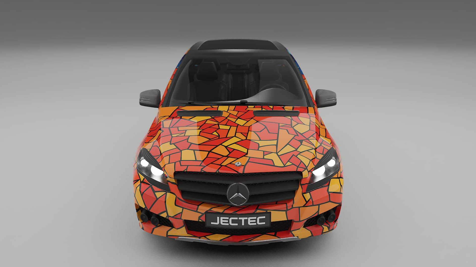 Mercedes R-class W251 facelift LCI BARCELONA – Designad Wrap PPF-sats i utskrivbar polyuretanfilm