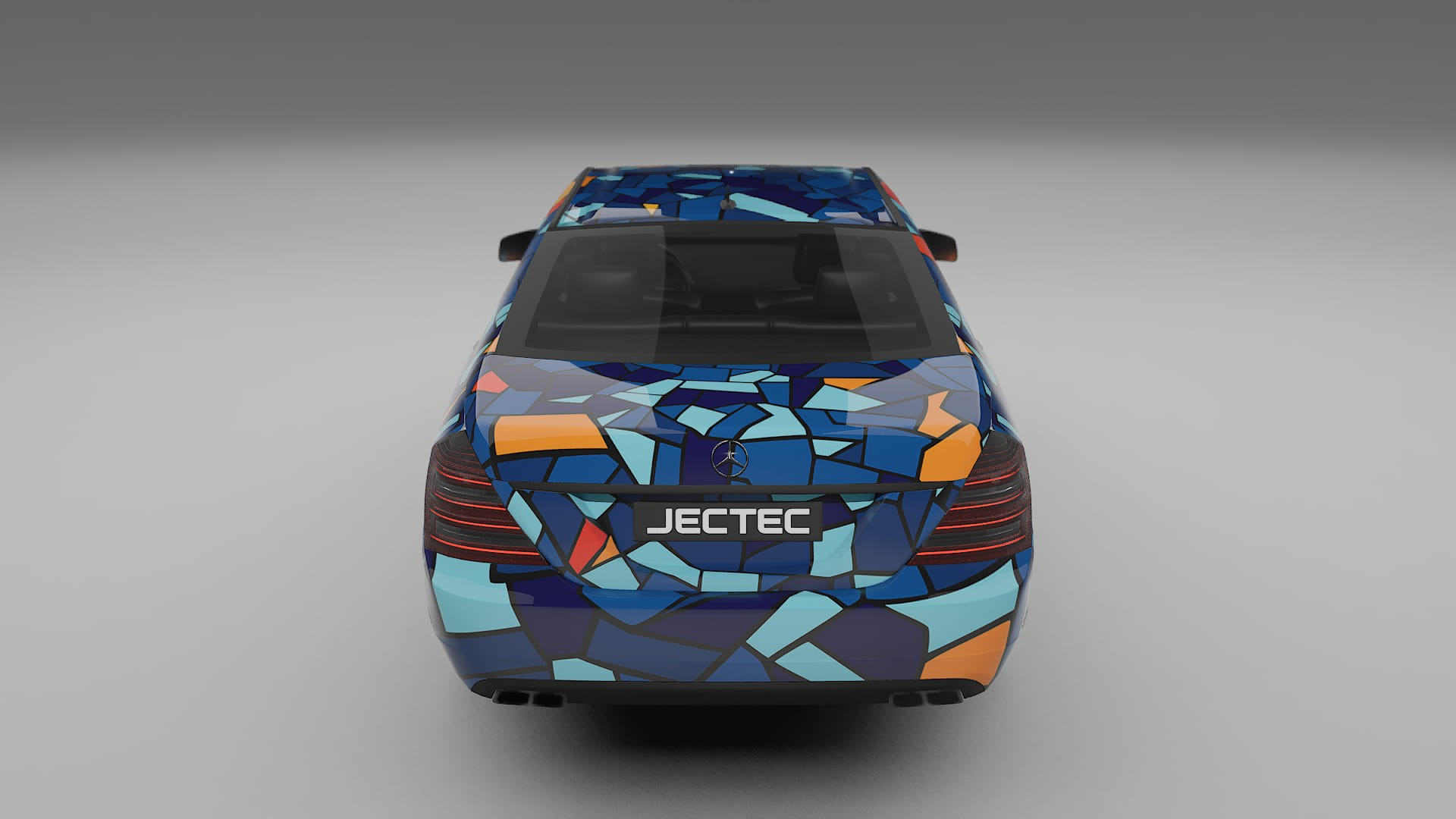 Mercedes S-class W221 facelift LCI BARCELONA – Designad Wrap PPF-sats i utskrivbar polyuretanfilm