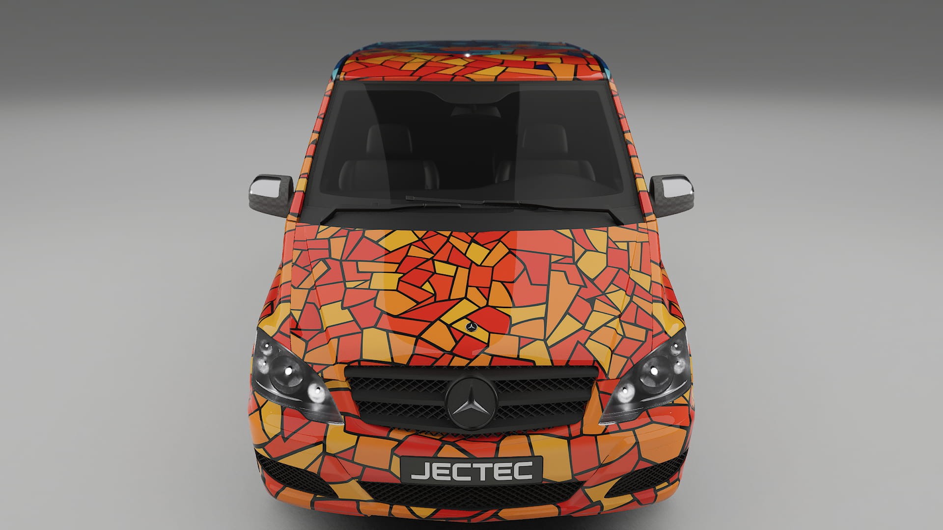 Mercedes Viano Extralong W439 Facelift LCI BARCELONA – Designad Wrap PPF-sats i utskrivbar polyuretanfilm