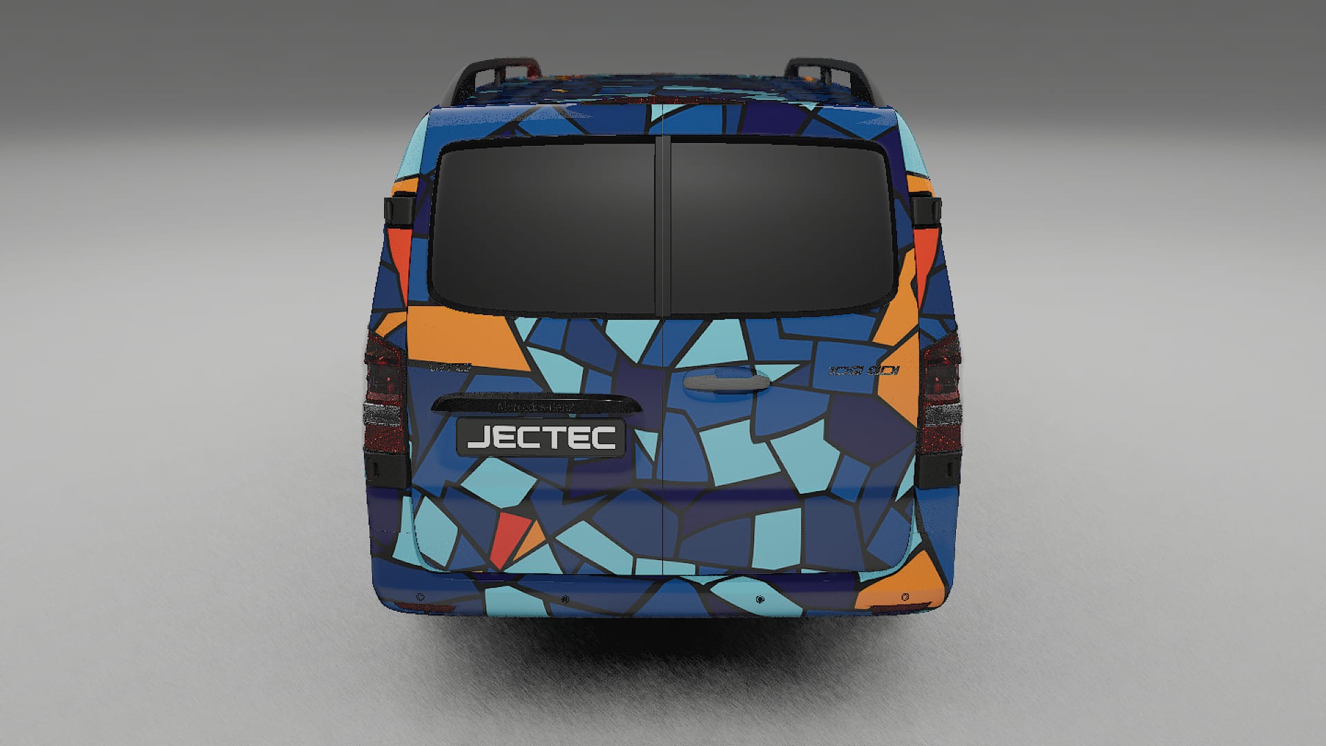 Mercedes Vito Short W447 prefacelift pre-LCI BARCELONA – Designad Wrap PPF-sats i utskrivbar polyuretanfilm