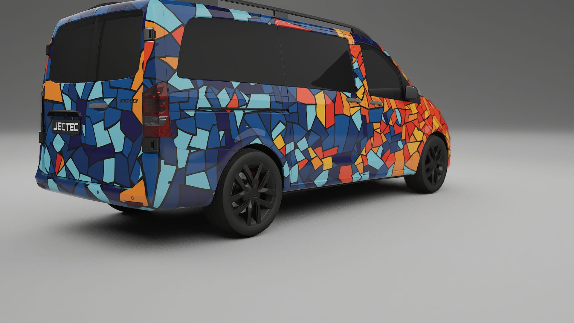 Mercedes Vito Short W447 prefacelift pre-LCI BARCELONA – Designad Wrap PPF-sats i utskrivbar polyuretanfilm