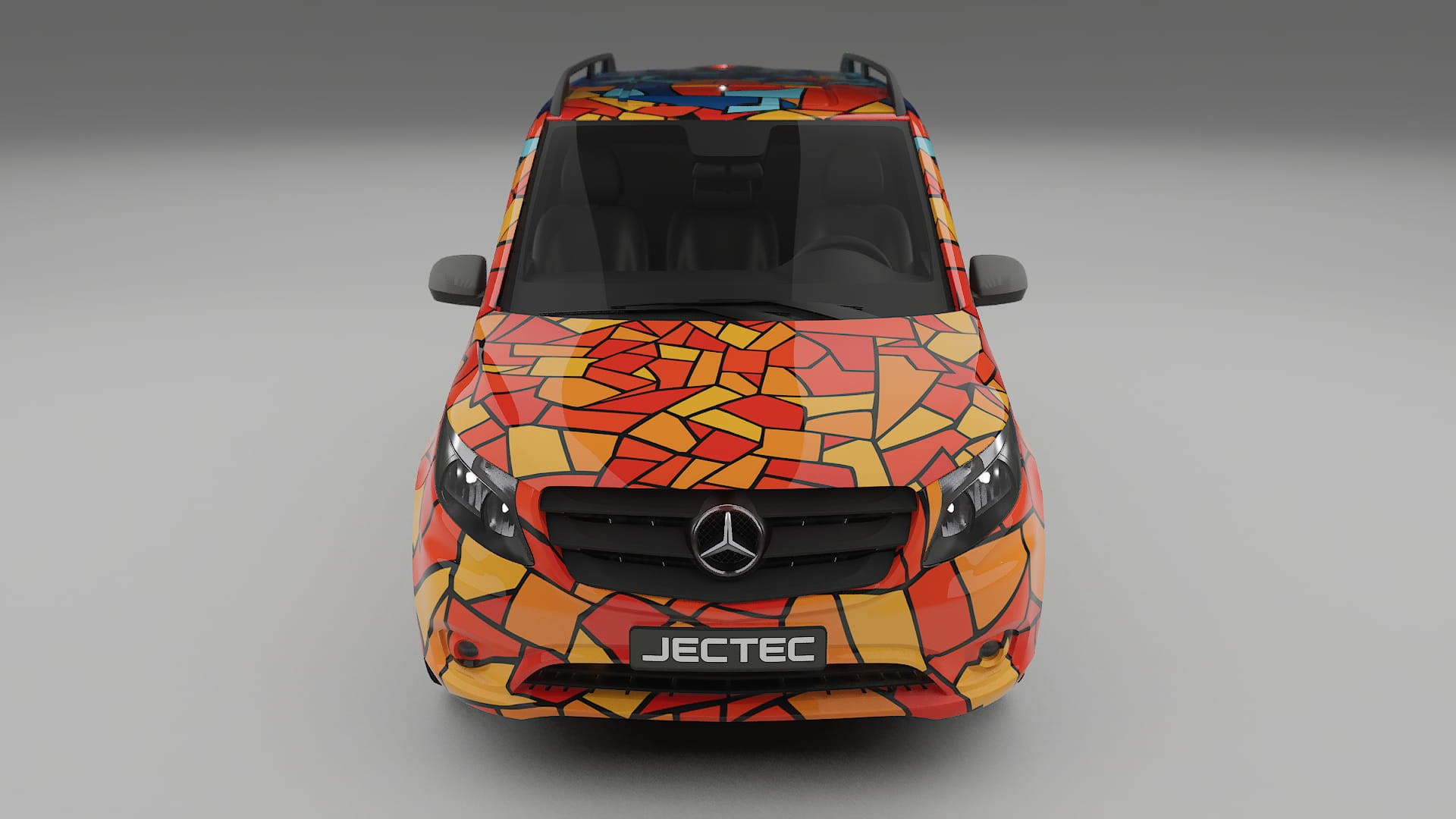 Mercedes Vito Short W447 prefacelift pre-LCI BARCELONA – Designad Wrap PPF-sats i utskrivbar polyuretanfilm