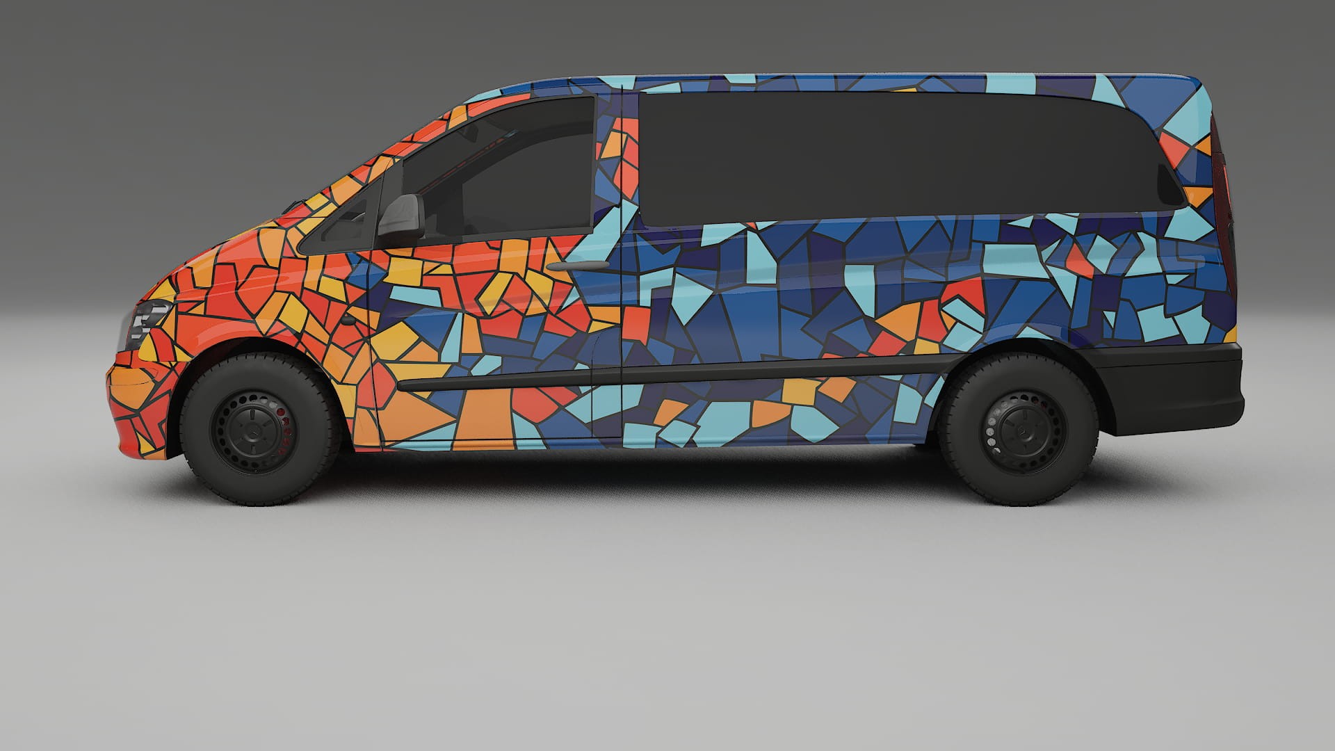 Mercedes Vito Short W639 facelift LCI BARCELONA – Designad Wrap PPF-sats i utskrivbar polyuretanfilm