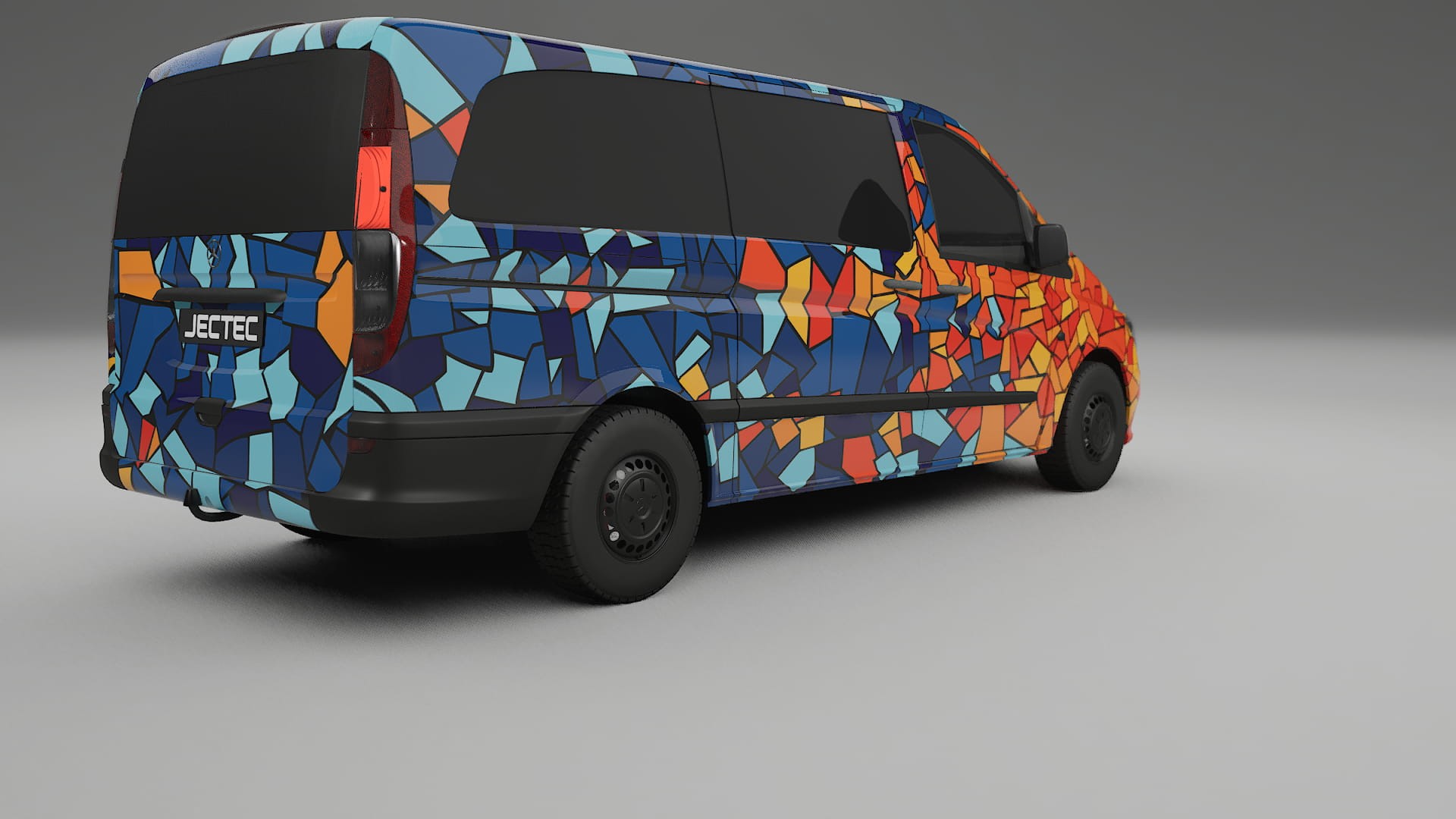 Mercedes Vito Short W639 facelift LCI BARCELONA – Designad Wrap PPF-sats i utskrivbar polyuretanfilm