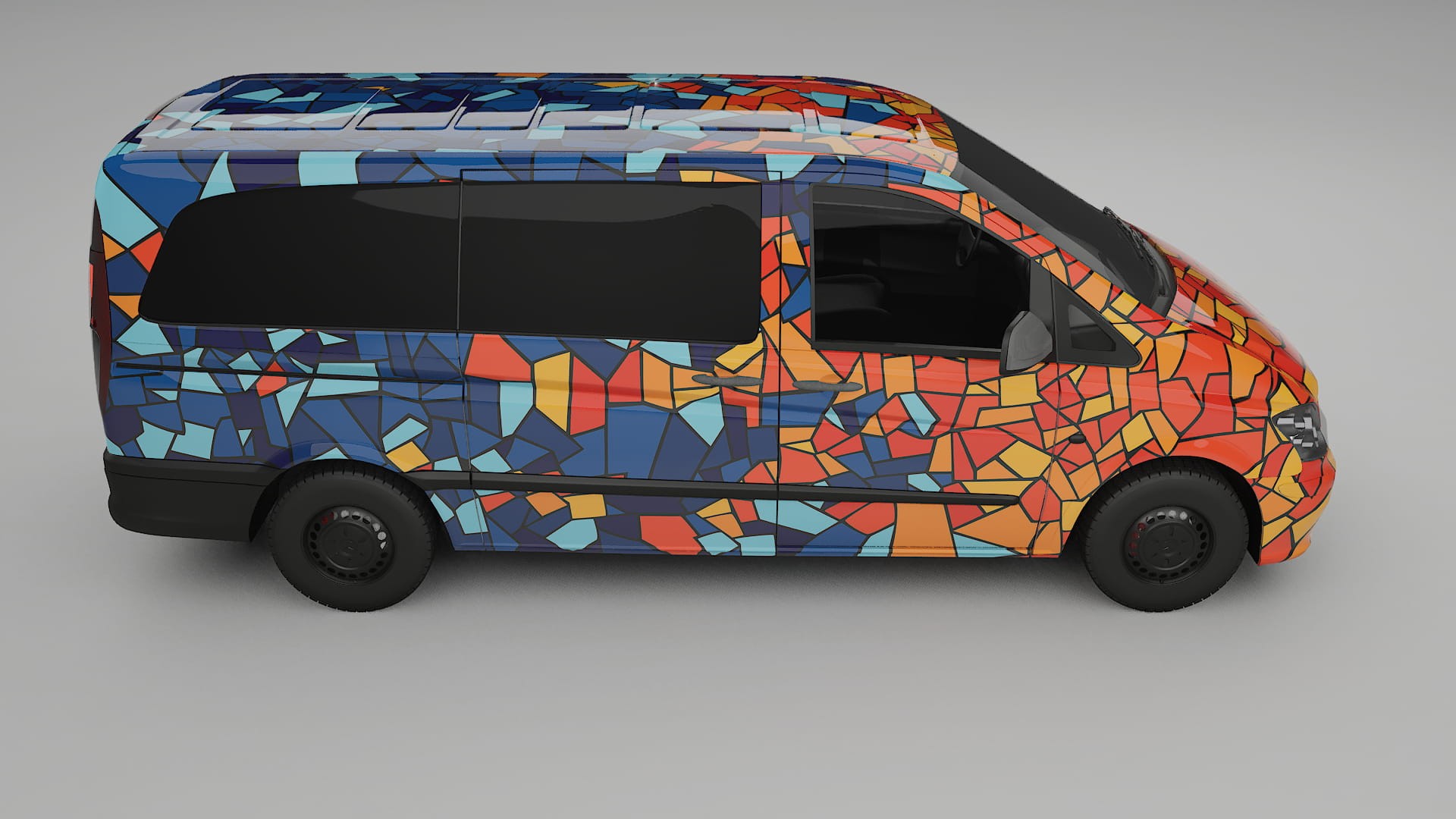 Mercedes Vito Short W639 facelift LCI BARCELONA – Designad Wrap PPF-sats i utskrivbar polyuretanfilm