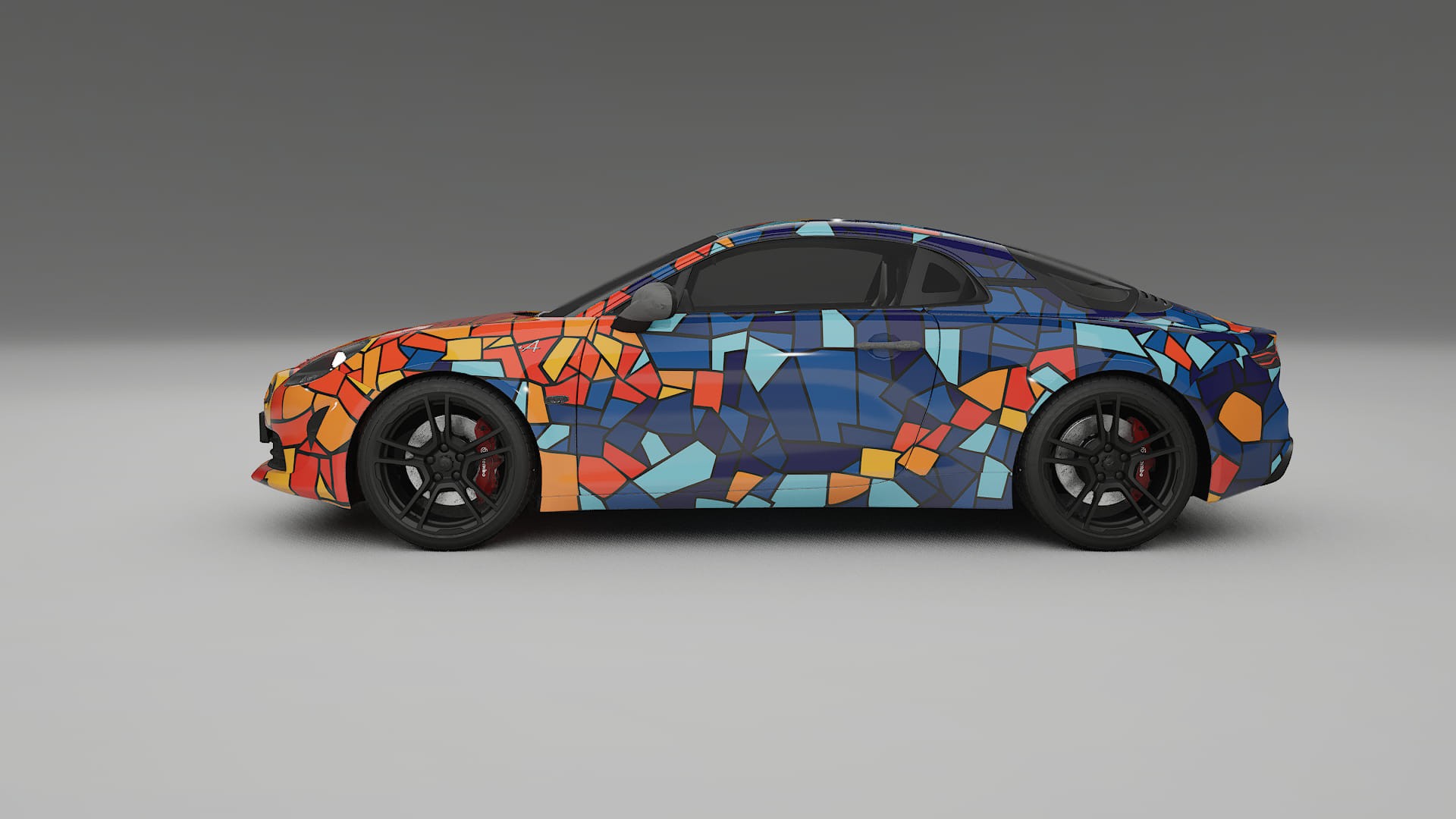 Renault Alpine A110 BARCELONA – Designad Wrap PPF-sats i utskrivbar polyuretanfilm