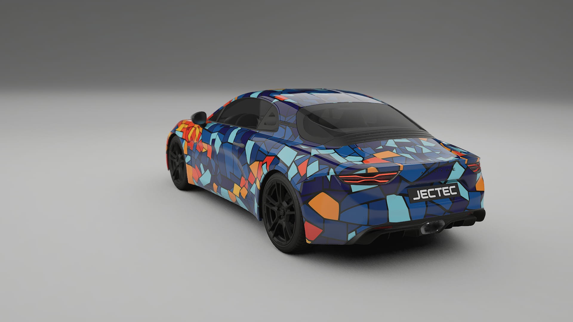 Renault Alpine A110 BARCELONA – Designad Wrap PPF-sats i utskrivbar polyuretanfilm