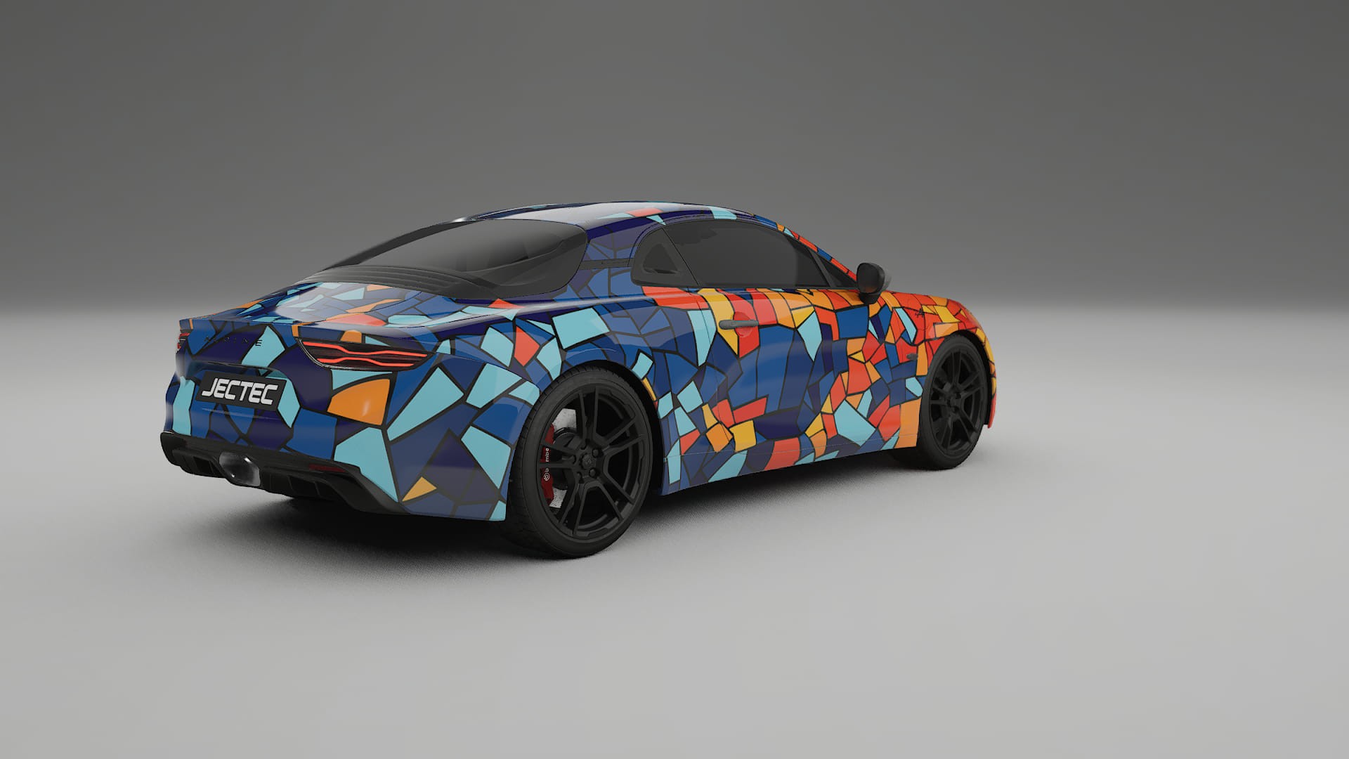 Renault Alpine A110 BARCELONA – Designad Wrap PPF-sats i utskrivbar polyuretanfilm