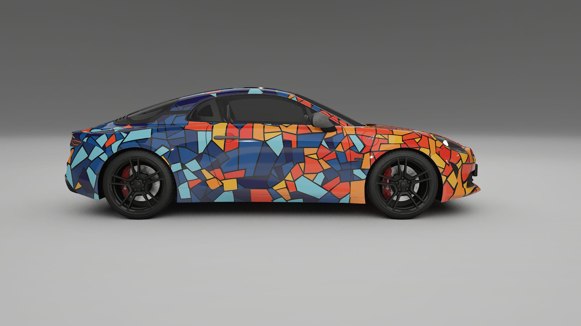 Renault Alpine A110 BARCELONA – Designad Wrap PPF-sats i utskrivbar polyuretanfilm