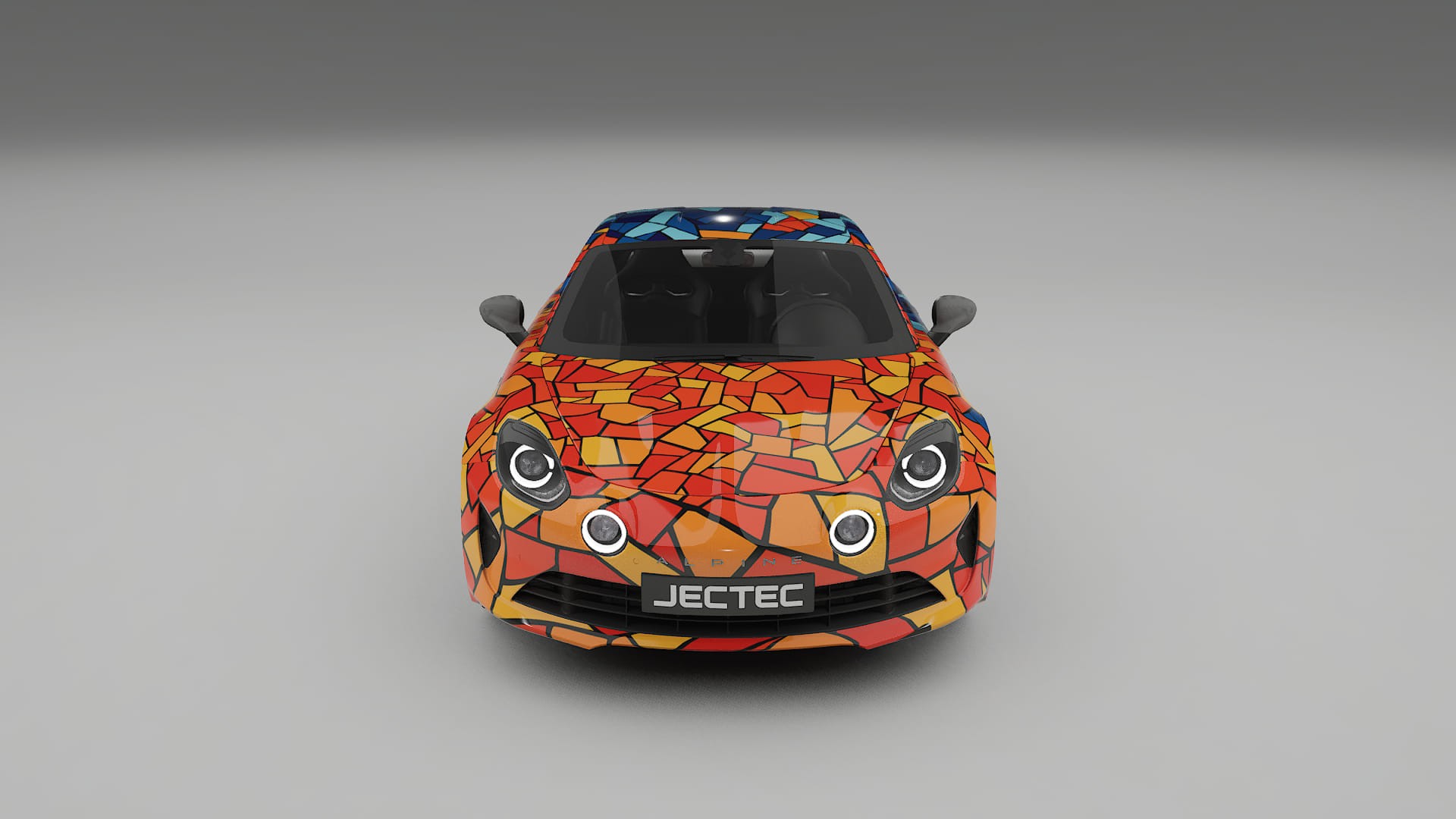 Renault Alpine A110 BARCELONA – Designad Wrap PPF-sats i utskrivbar polyuretanfilm