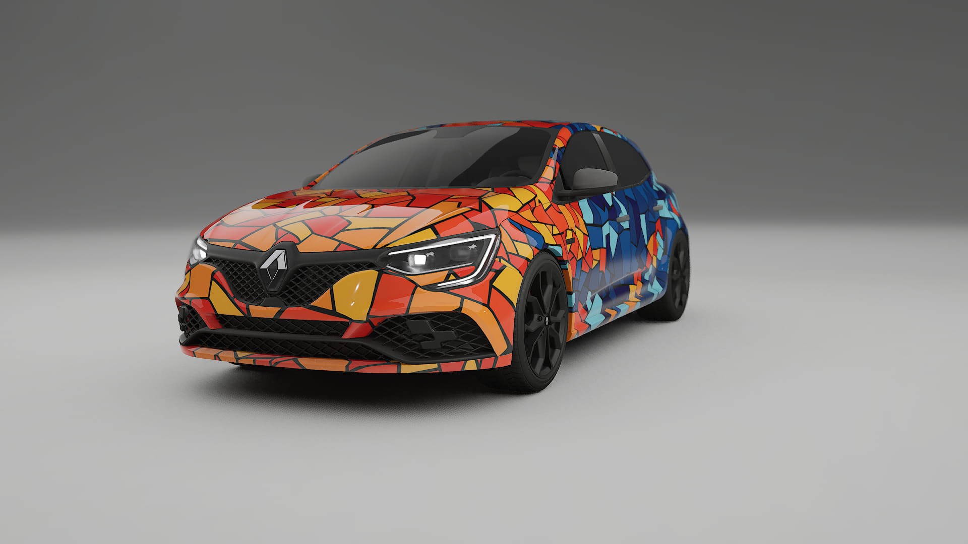 Renault Megane RS IV BARCELONA – Designad Wrap PPF-sats i utskrivbar polyuretanfilm