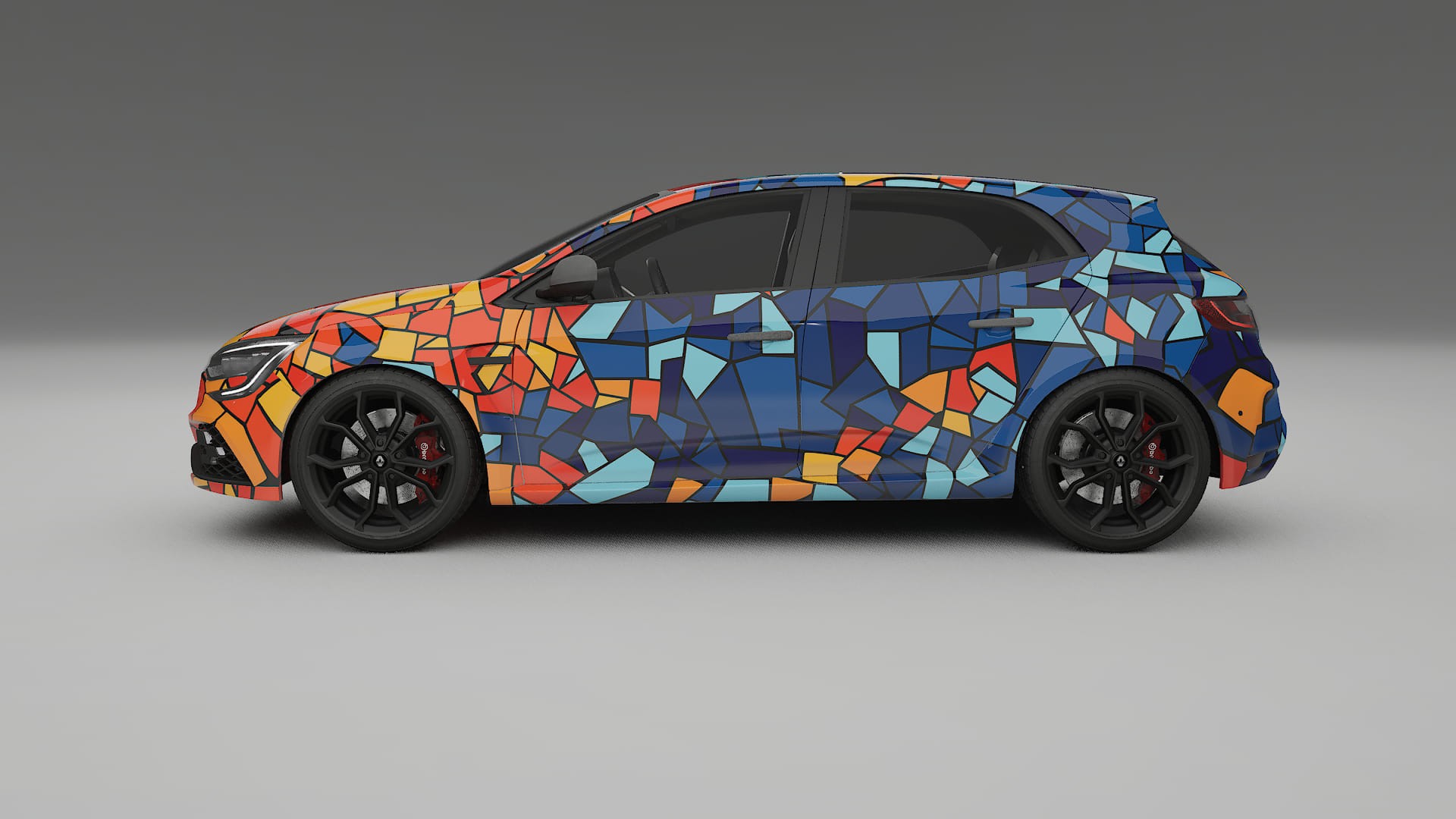 Renault Megane RS IV BARCELONA – Designad Wrap PPF-sats i utskrivbar polyuretanfilm