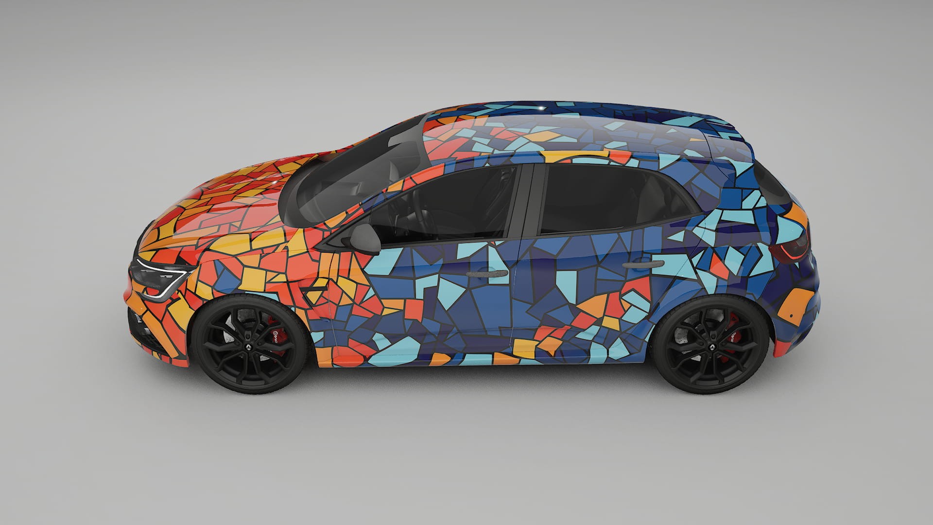 Renault Megane RS IV BARCELONA – Designad Wrap PPF-sats i utskrivbar polyuretanfilm