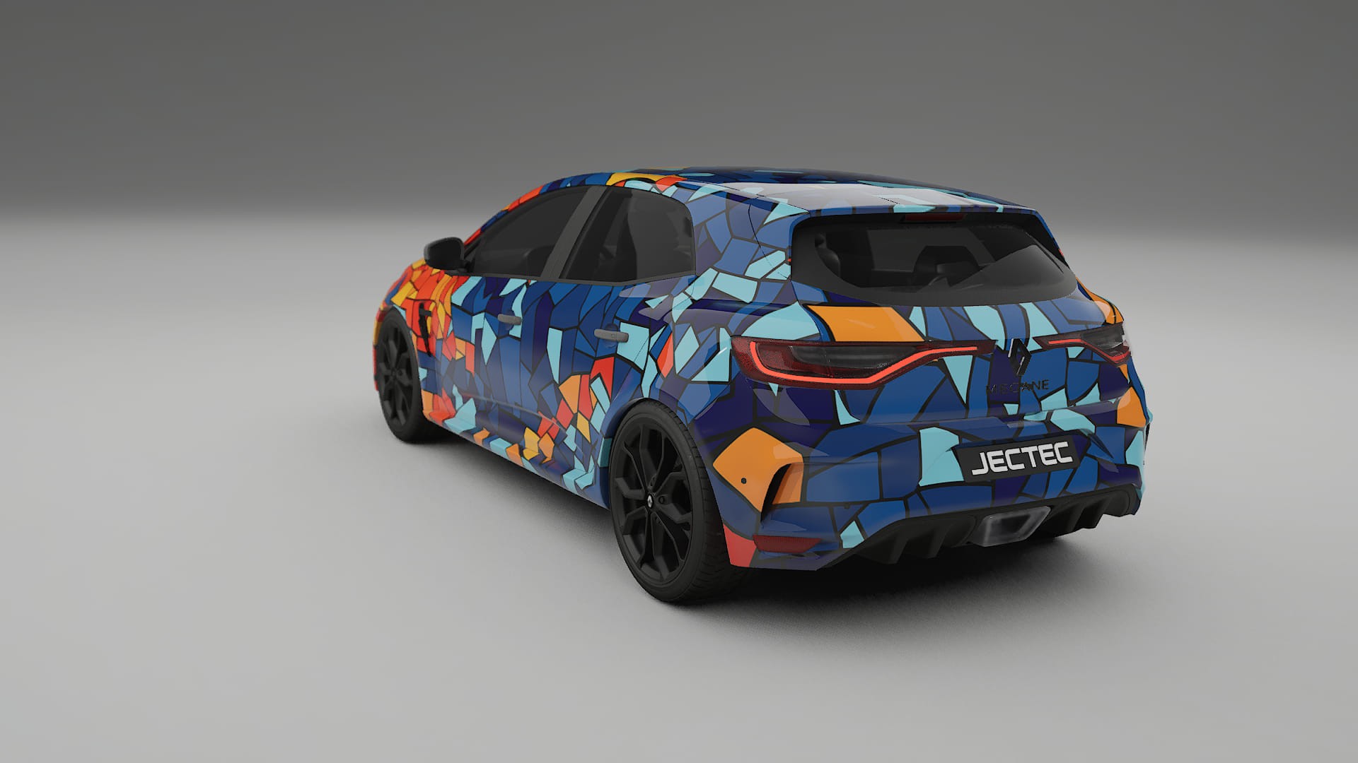 Renault Megane RS IV BARCELONA – Designad Wrap PPF-sats i utskrivbar polyuretanfilm
