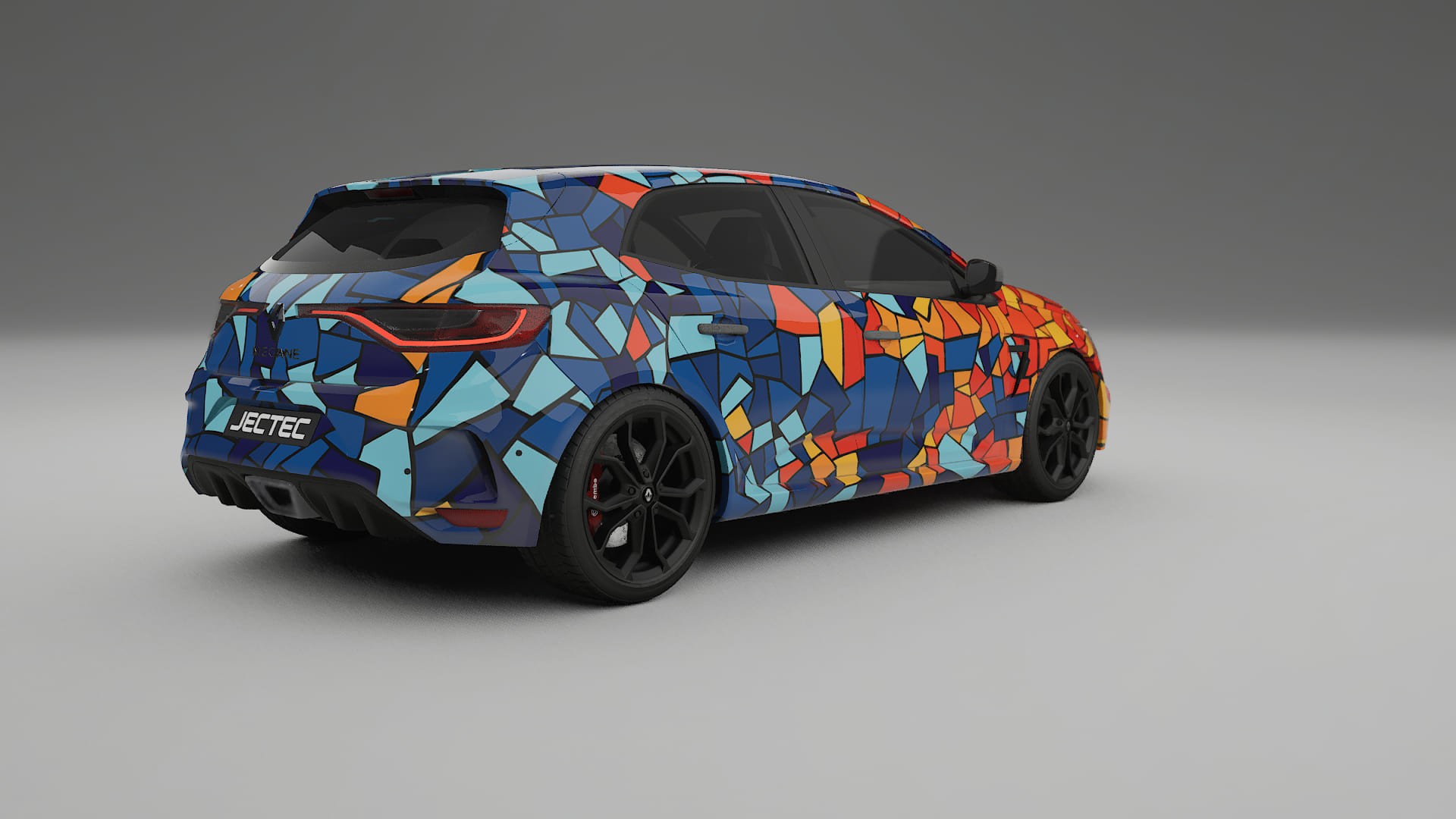 Renault Megane RS IV BARCELONA – Designad Wrap PPF-sats i utskrivbar polyuretanfilm