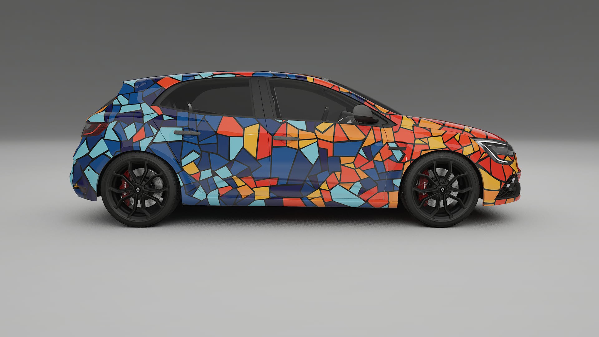 Renault Megane RS IV BARCELONA – Designad Wrap PPF-sats i utskrivbar polyuretanfilm