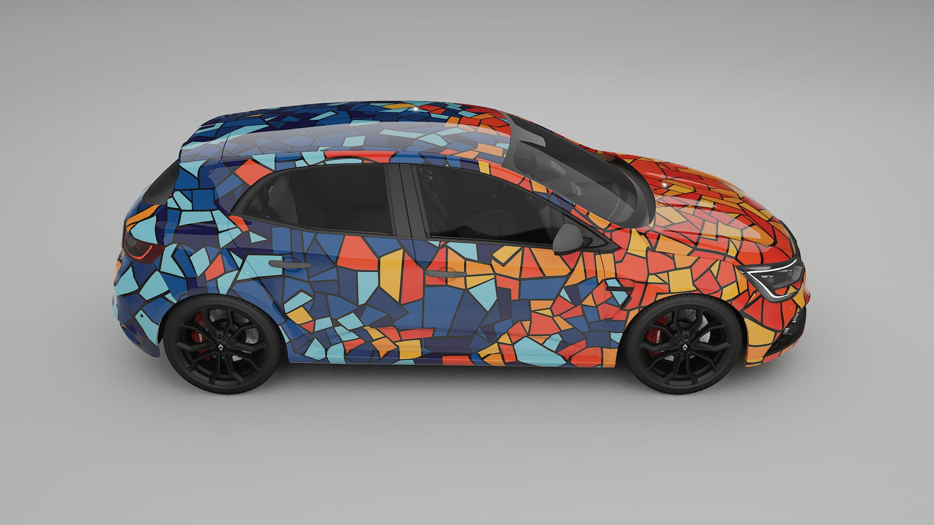Renault Megane RS IV BARCELONA – Designad Wrap PPF-sats i utskrivbar polyuretanfilm