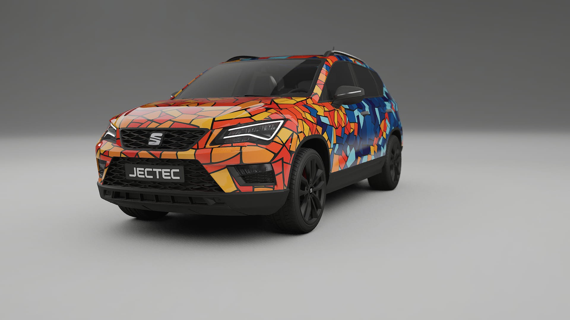 Seat Ateca KH7 BARCELONA – Designad Wrap PPF-sats i utskrivbar polyuretanfilm