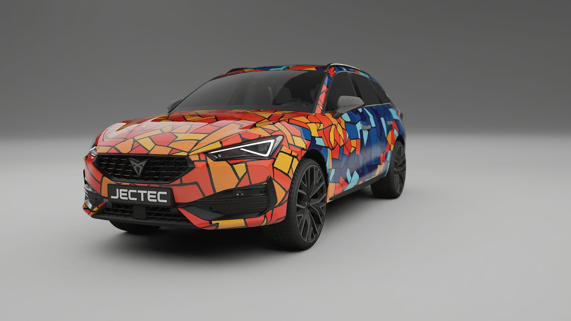 Seat Leon Cupra KL BARCELONA – Designad Wrap PPF-sats i utskrivbar polyuretanfilm