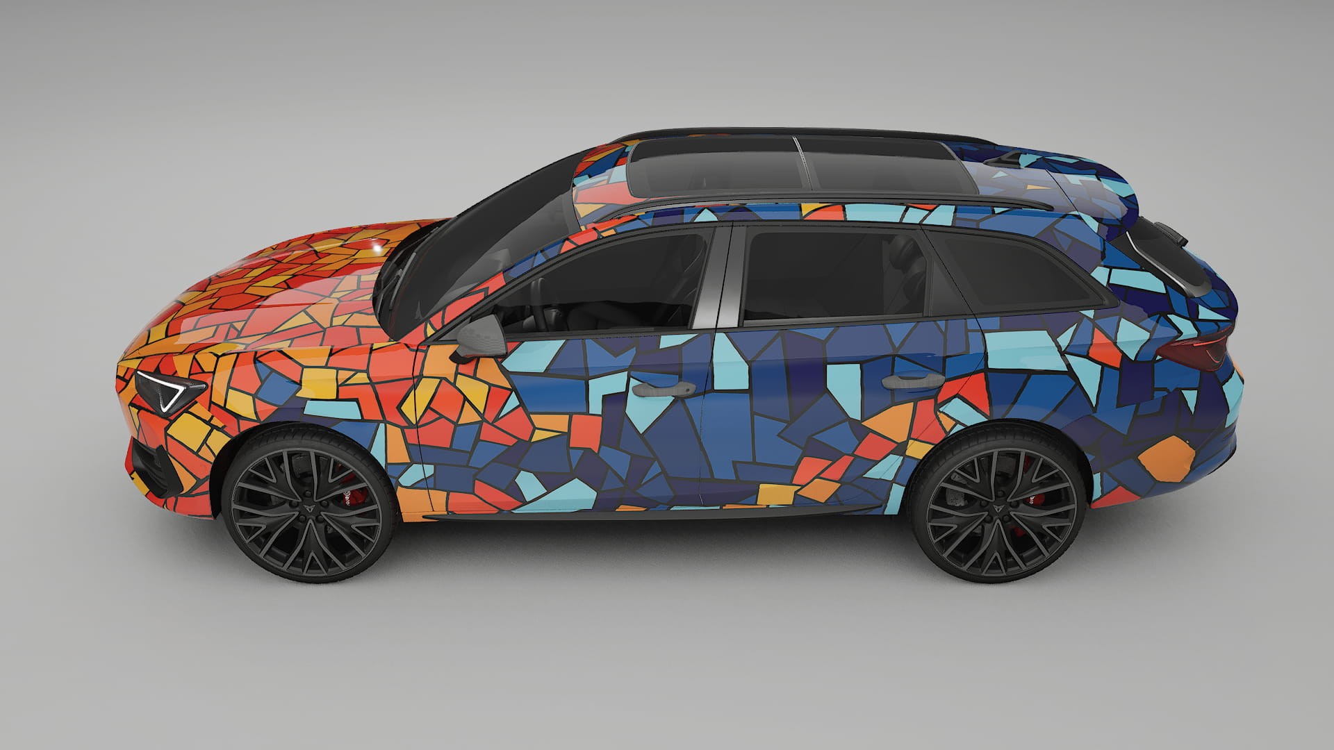 Seat Leon Cupra KL BARCELONA – Designad Wrap PPF-sats i utskrivbar polyuretanfilm