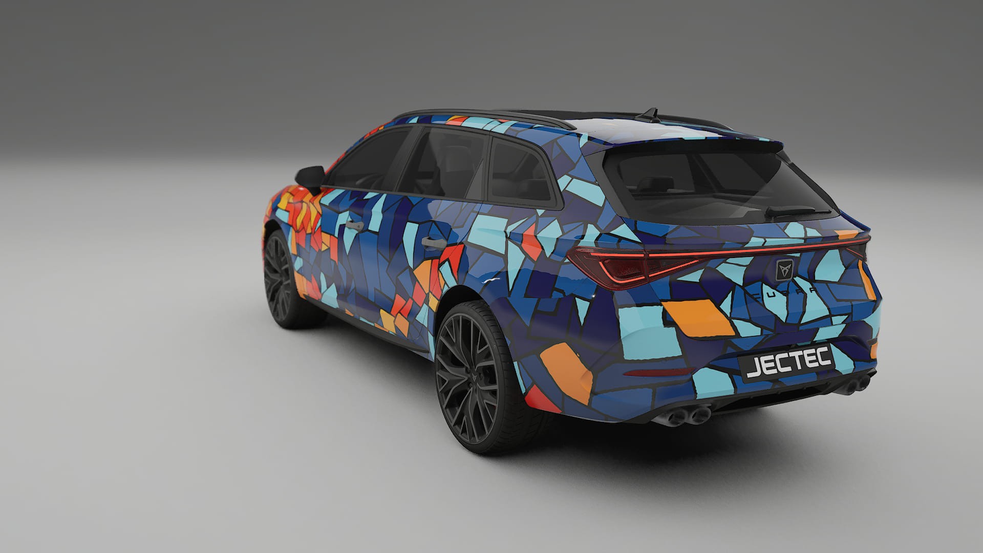 Seat Leon Cupra KL BARCELONA – Designad Wrap PPF-sats i utskrivbar polyuretanfilm