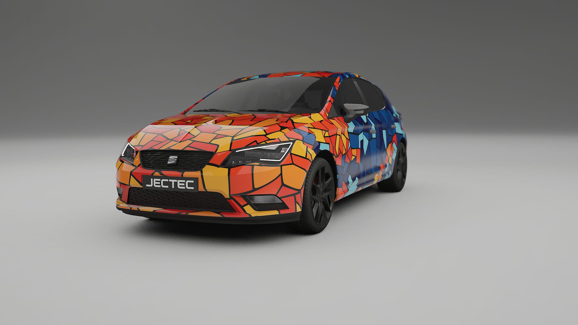 Seat Leon FR 5F BARCELONA – Designad Wrap PPF-sats i utskrivbar polyuretanfilm